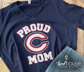 Proud Columbus Mom Shirt, Any School logo and colors