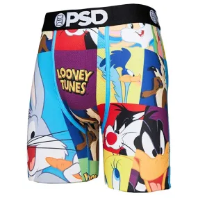 PSD Mens Elastic Underwear Wide Band Boxer Brief Blue Looney Toons Bunch Underwear - 121180048-BLU-L