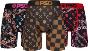 PSD Men's Monogram Luxe 3-Pack Boxer Briefs