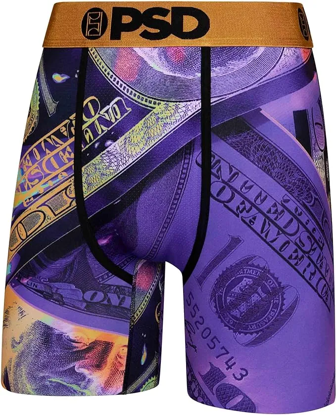 PSD Men's Purp & Gold 3-Pack Bx Boxer Briefs