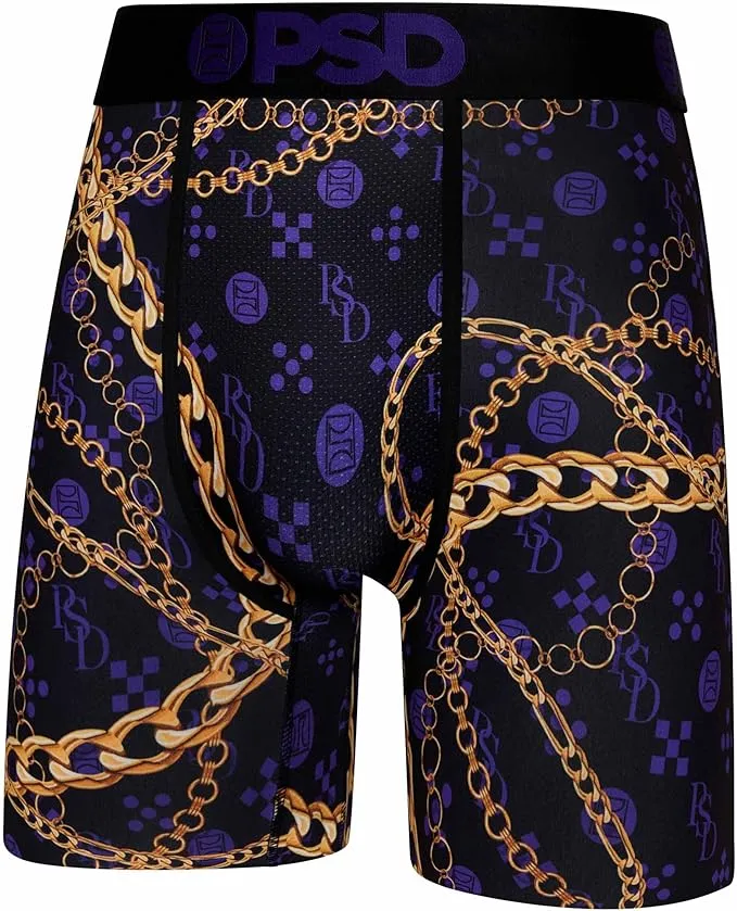 PSD Men's Purp & Gold 3-Pack Bx Boxer Briefs