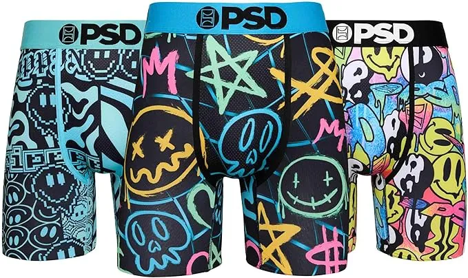 PSD Men's Smile Gang 3-Pack Boxer Briefs