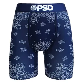 PSD Mens Stretch Wide Band Boxer Brief Bandana Print Breathable Underwear