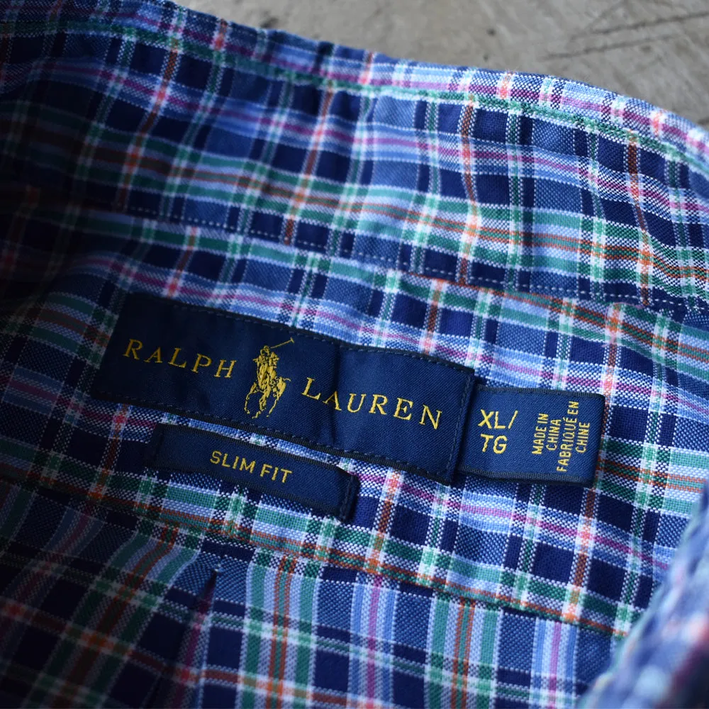 Ralph Lauren/ラルフローレン “SLIM FIT” タータンチェック ボタンダウンシャツ　230517