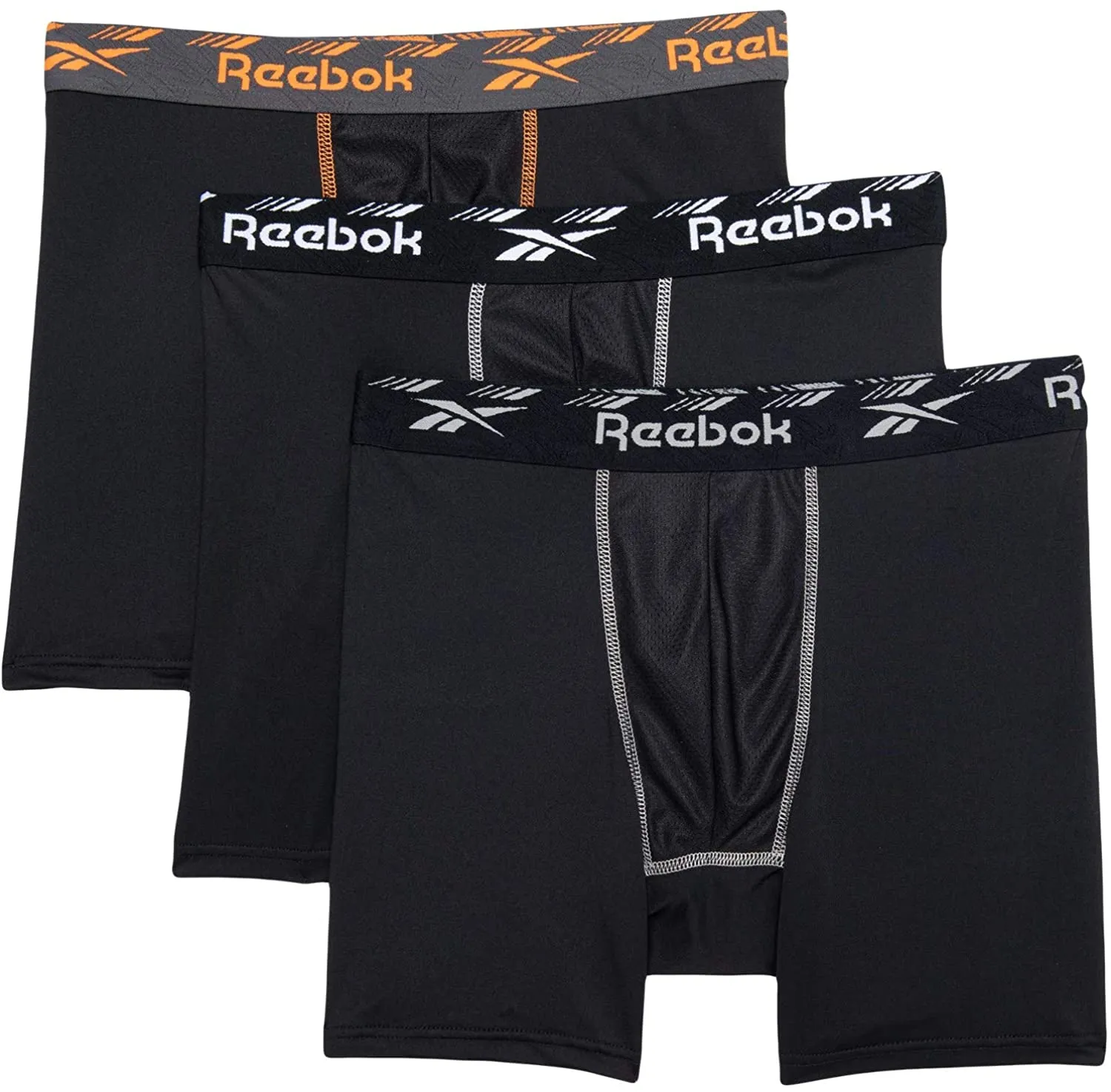 Reebok Men's 3-Pack Performance Boxer Briefs