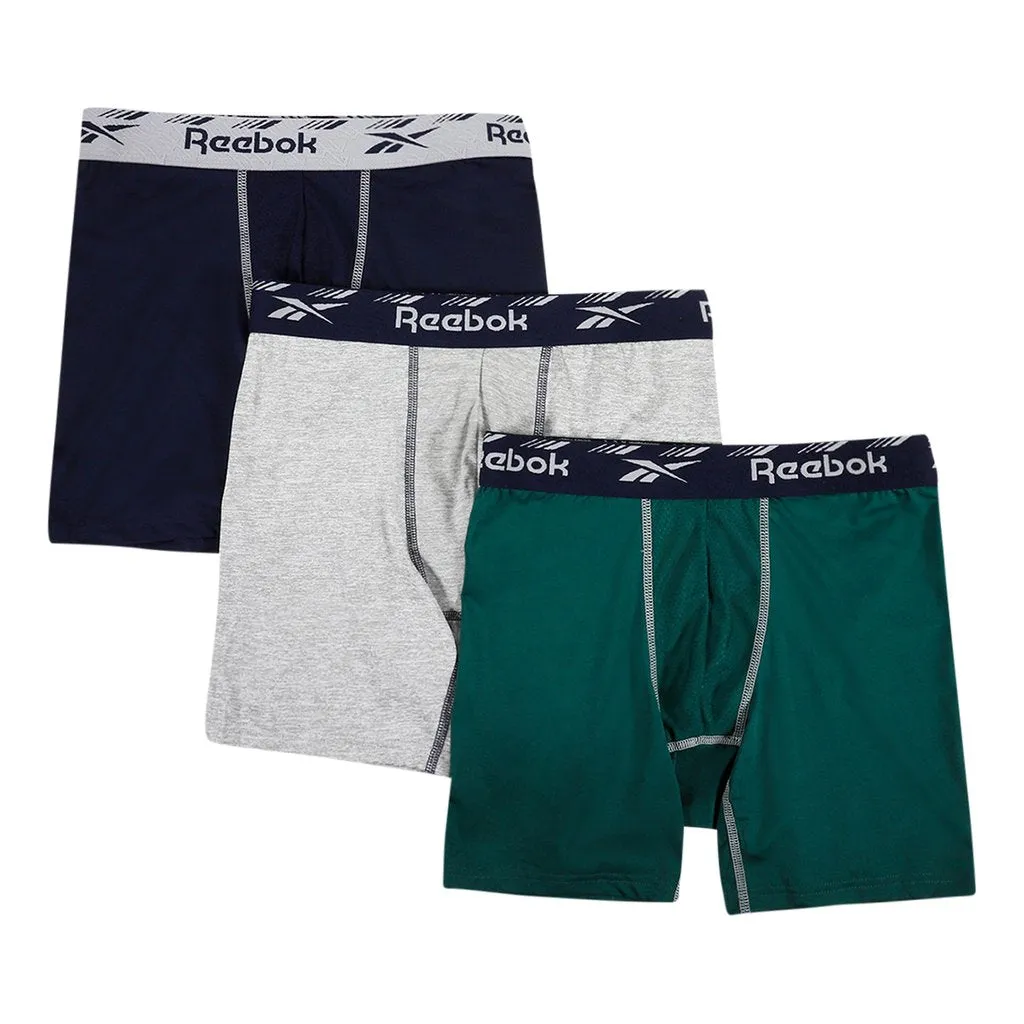 Reebok Men's 3-Pack Performance Boxer Briefs