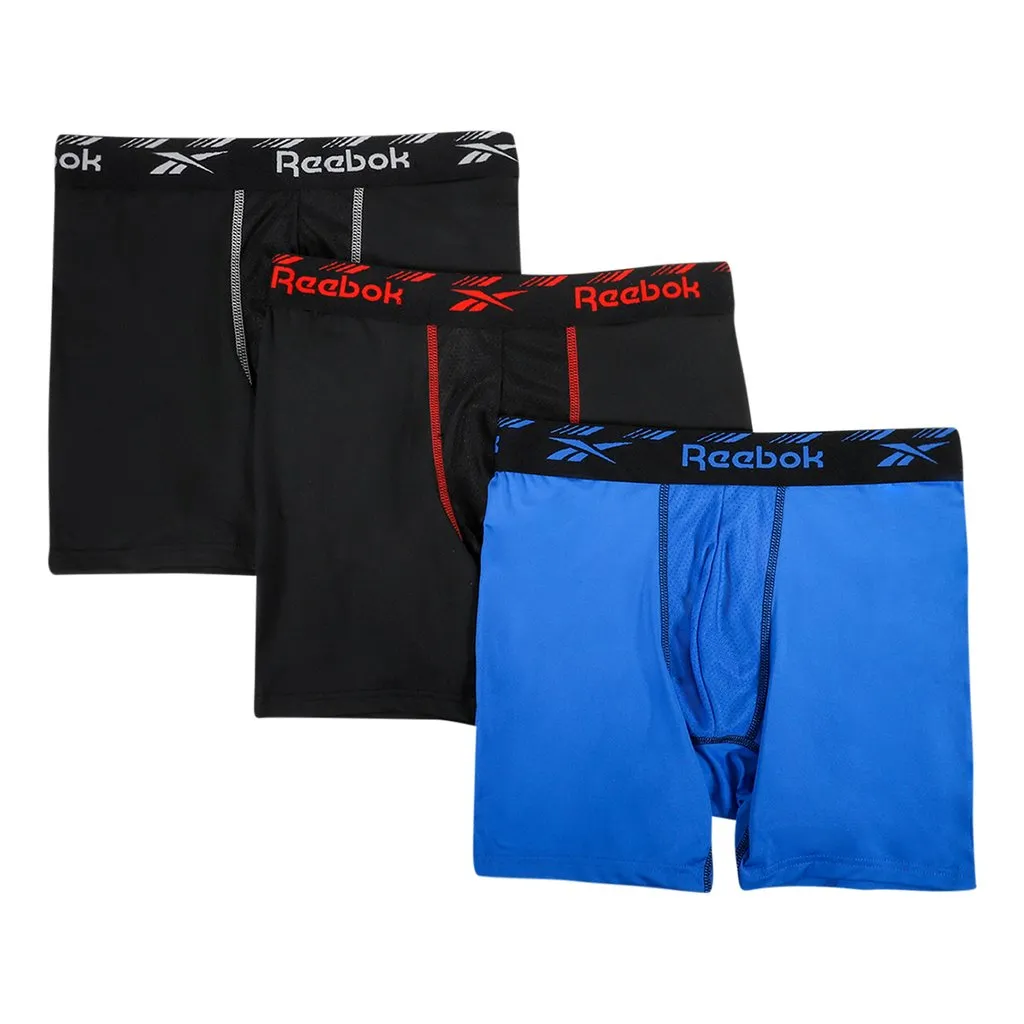 Reebok Men's 3-Pack Performance Boxer Briefs