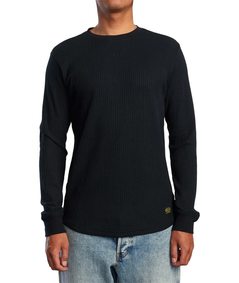 RVCA Mens Day Shift Long Sleeve Thermal Shirt