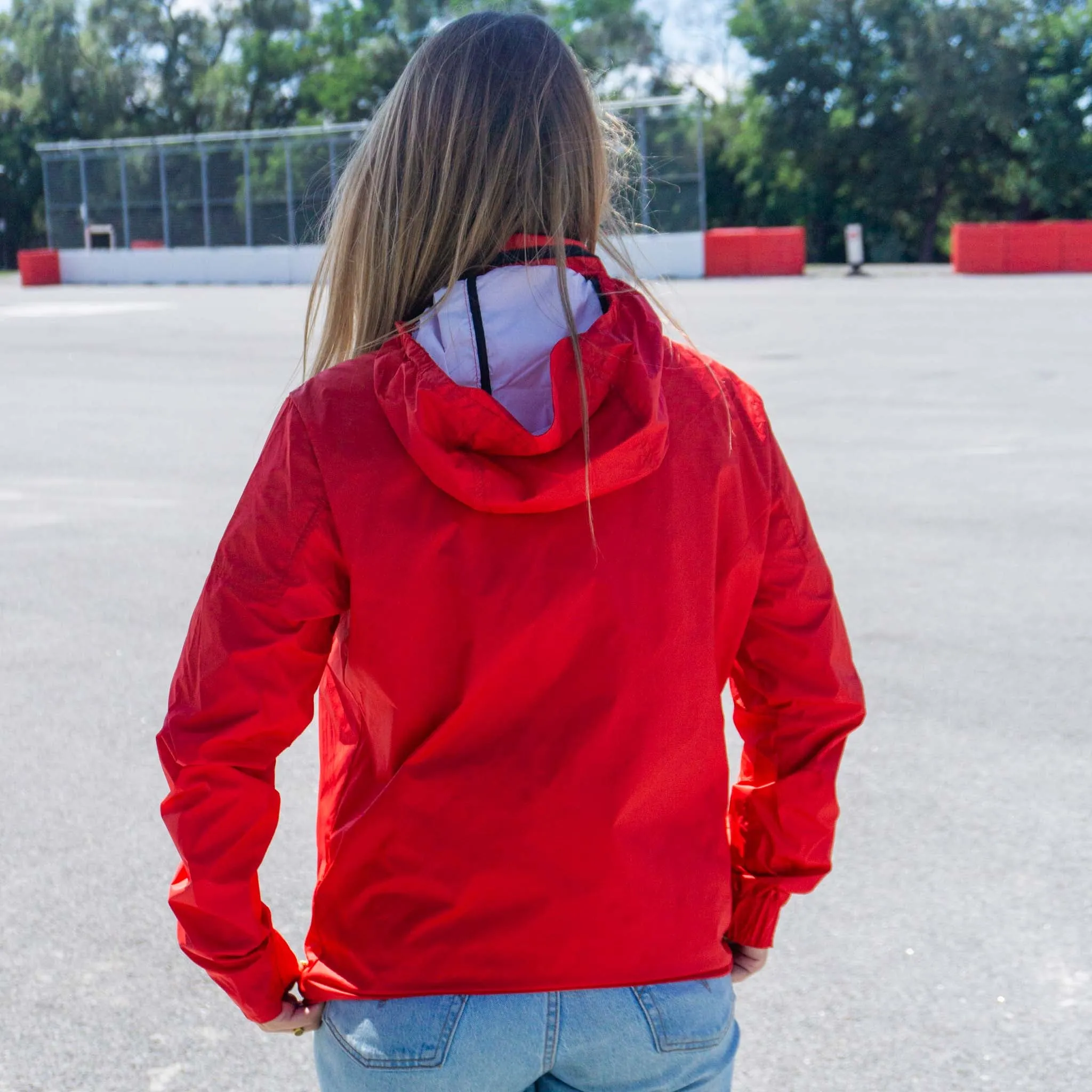 Scuderia Ferrari Unisex Hooded Rain Windbreaker Jacket - Red