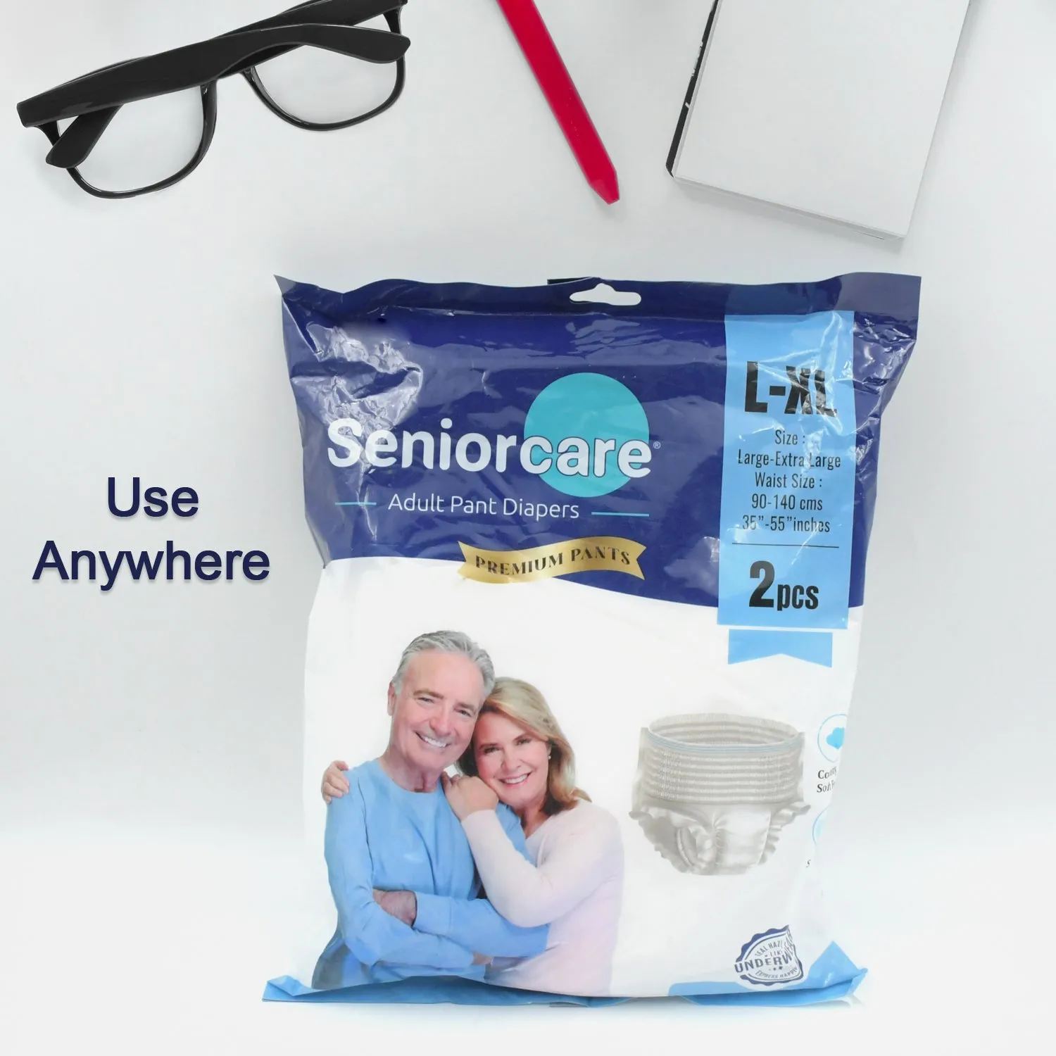 Senior Care Essentials: Large-XL Adult Diaper Pants (Waist 90-140cm)