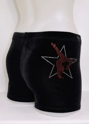 Shorts Black Velvet - RSG-046 - Star Gymnast