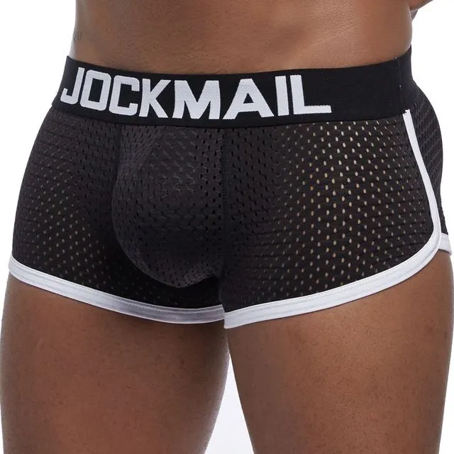 Solid Nylon Breathable Butt Padded Boxer