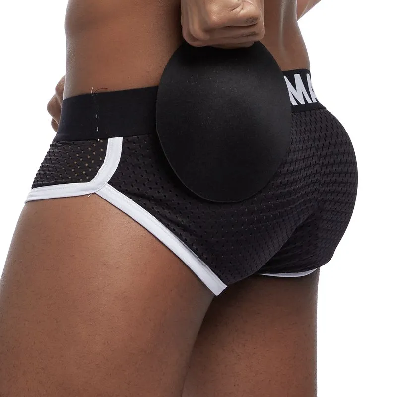 Solid Nylon Breathable Butt Padded Boxer