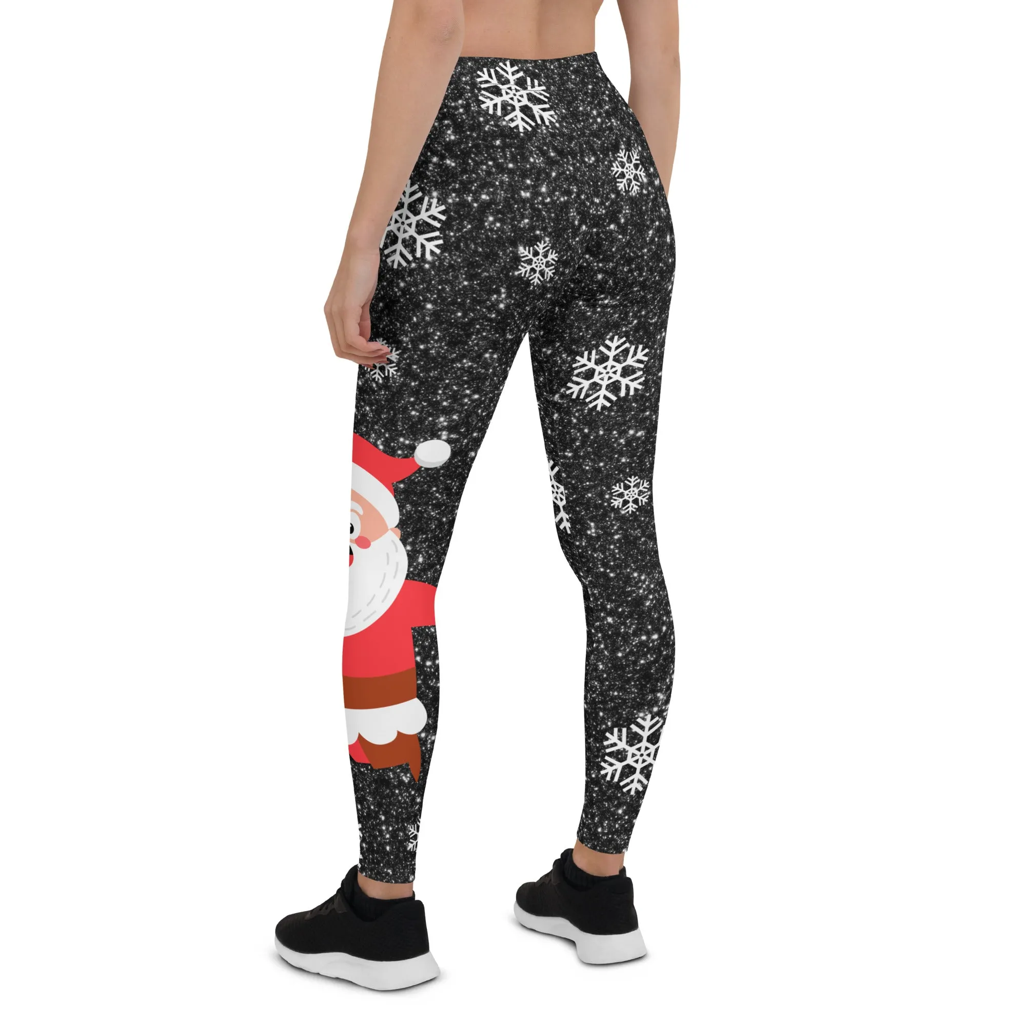 Sparkly Santa Print Leggings