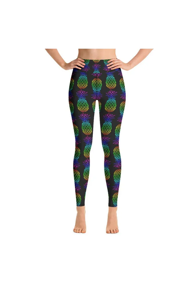 Spectral Pineapple Yoga Leggings