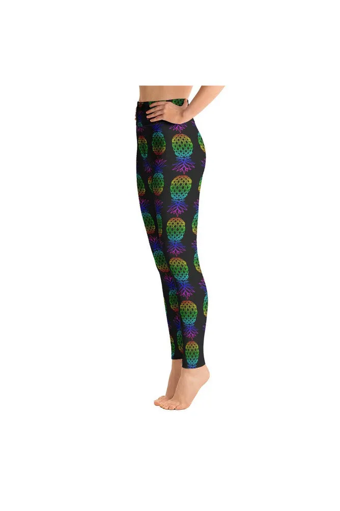 Spectral Pineapple Yoga Leggings