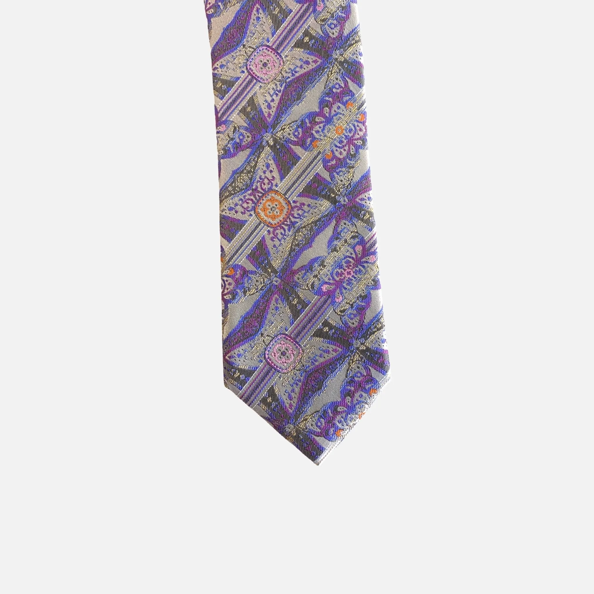 Steven Land Silk tie and Hanky “BW2421” Purple