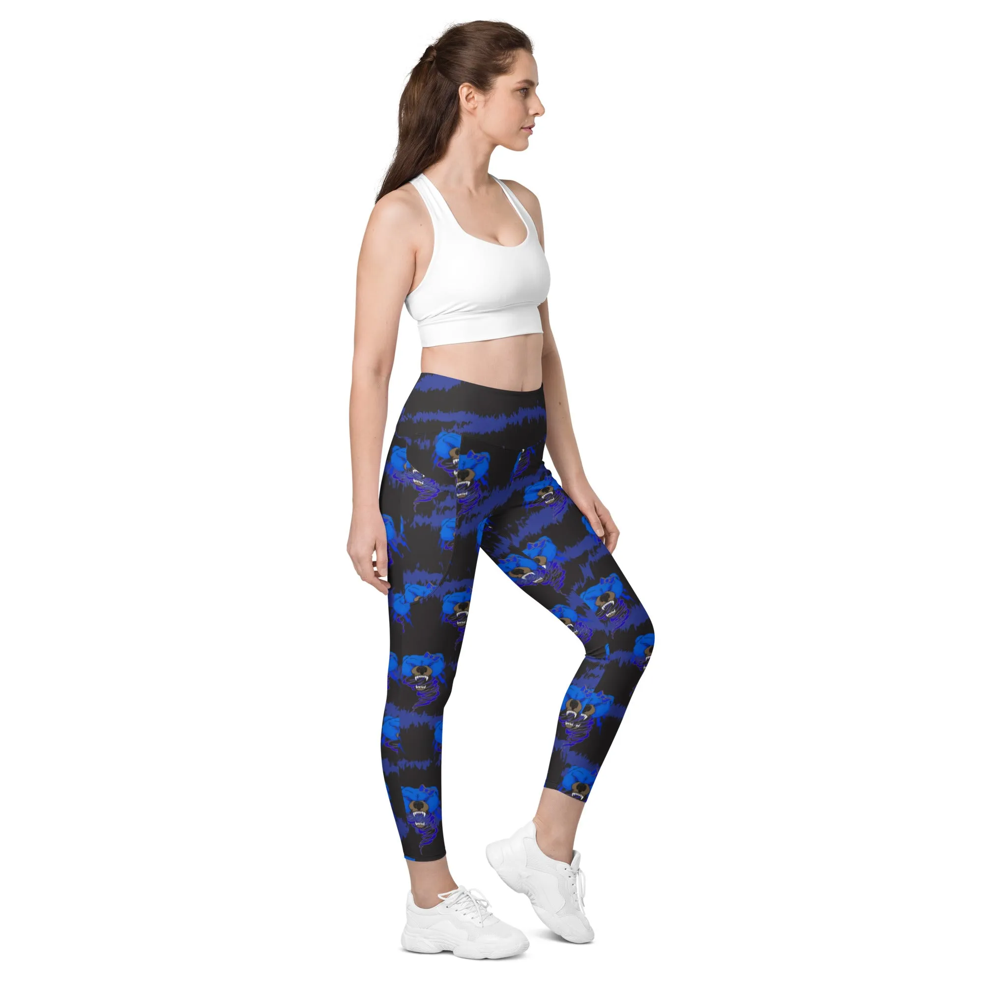 STORM IT UP BLUE Leggings with pockets