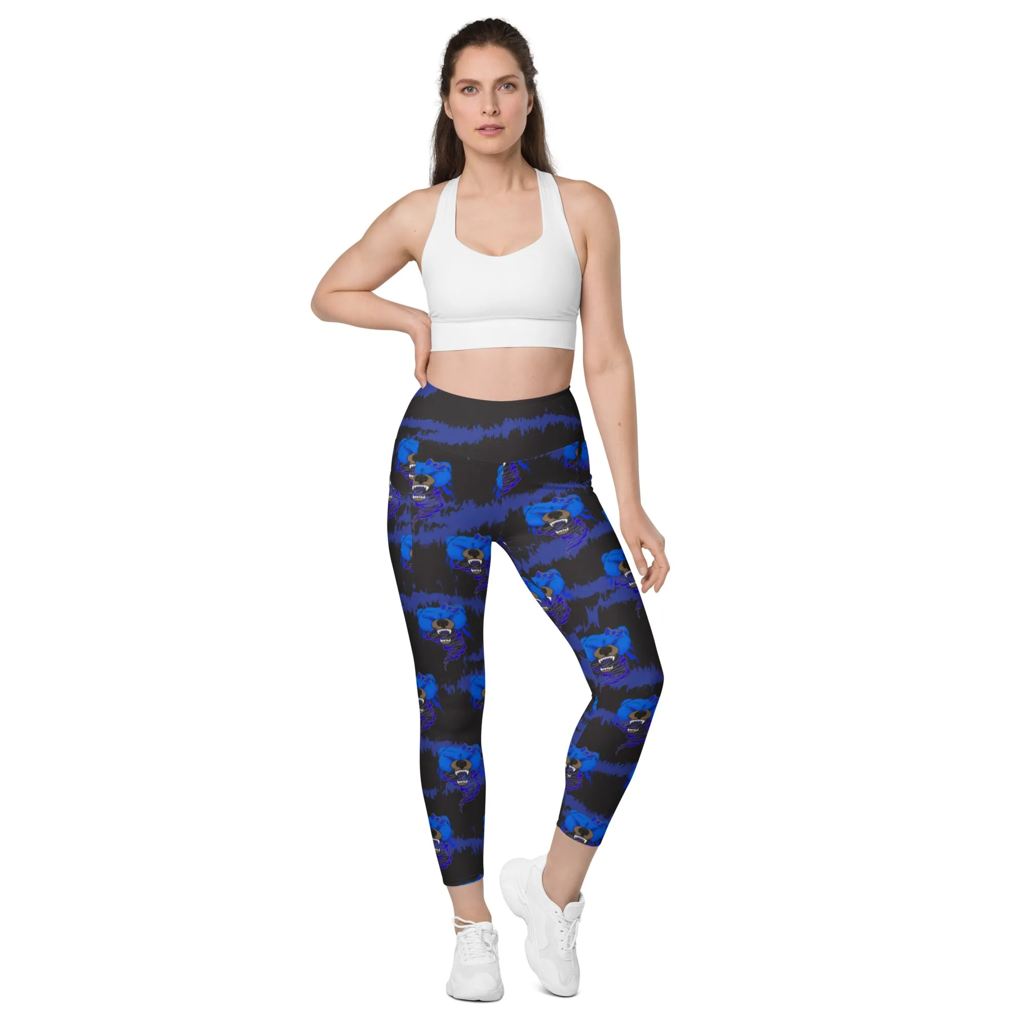 STORM IT UP BLUE Leggings with pockets