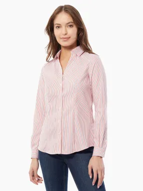 Striped Easy-Care Button-Up Shirt