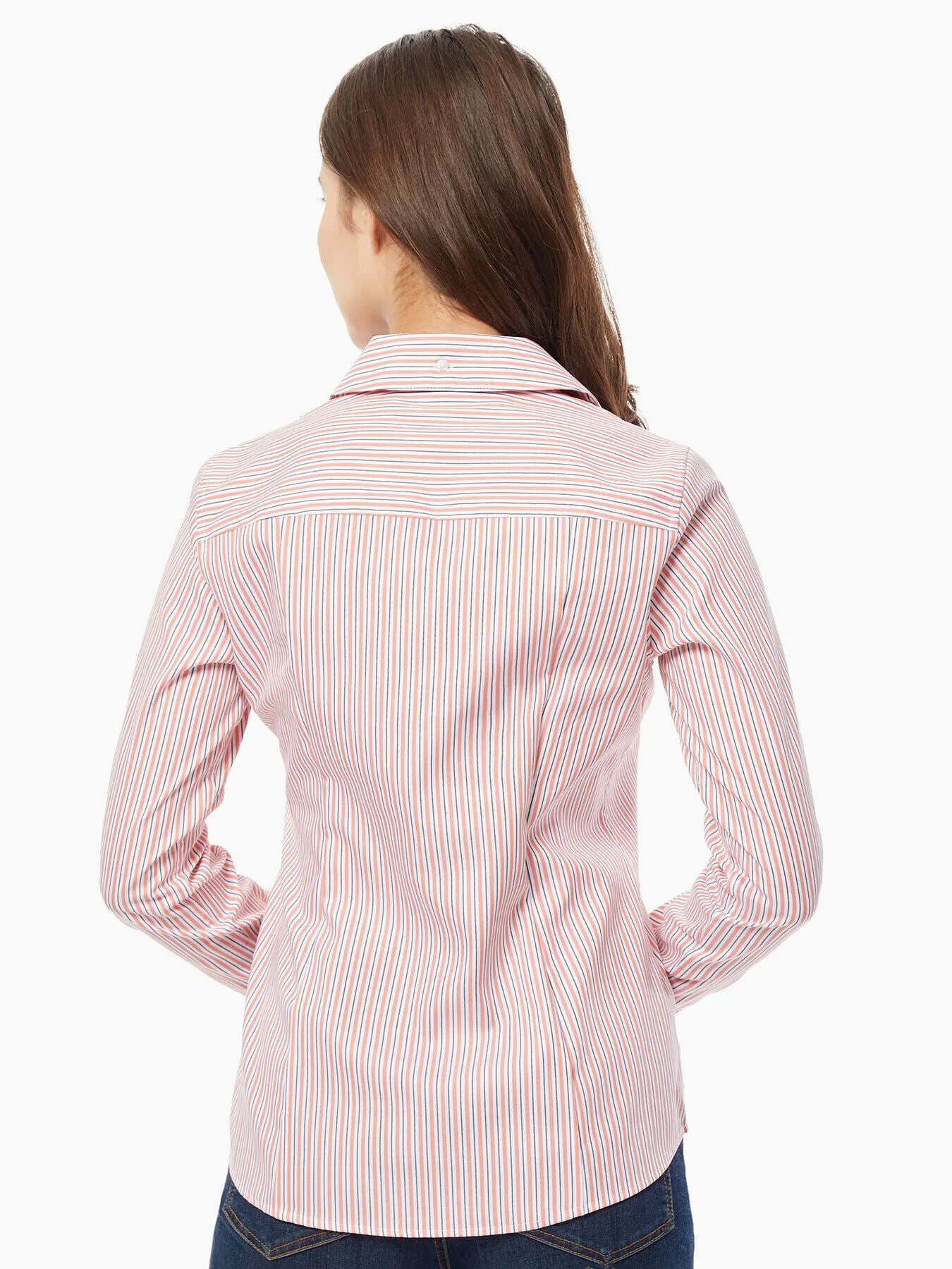 Striped Easy-Care Button-Up Shirt