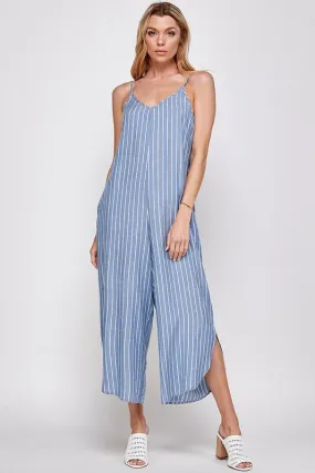 STRIPED WIDE LEG JUMPSUIT