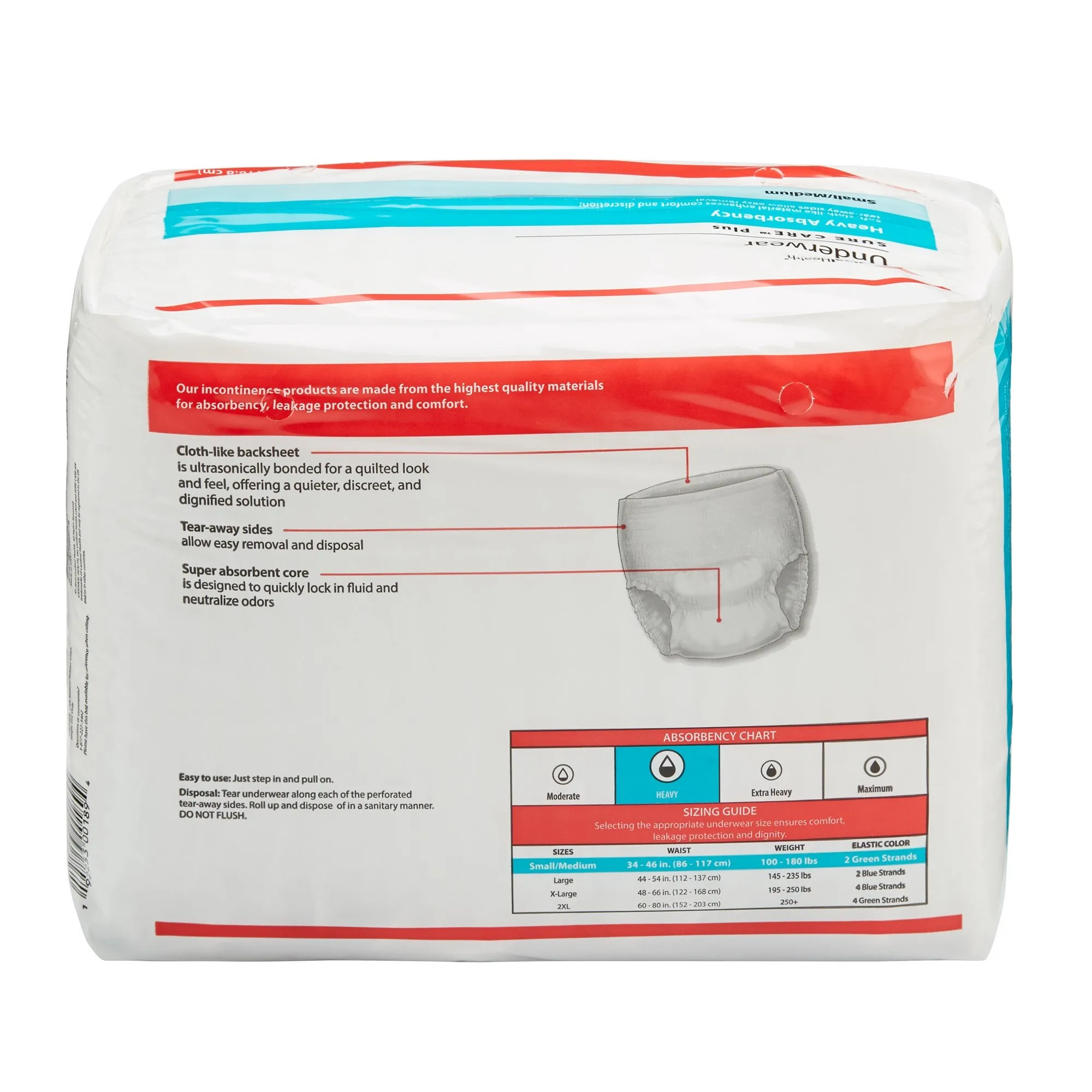 Sure Care™ Plus Heavy Absorbent Underwear, Medium