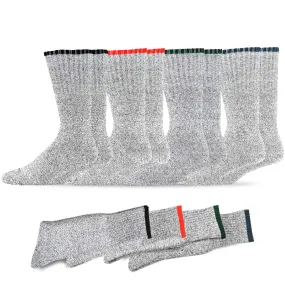 TeeHee Socks Men's Thermal Cotton Crew Color Tip 4-Pack (50761)