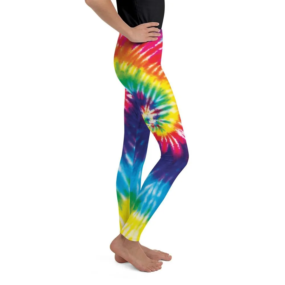 Tie Dye Swirl Youth Leggings