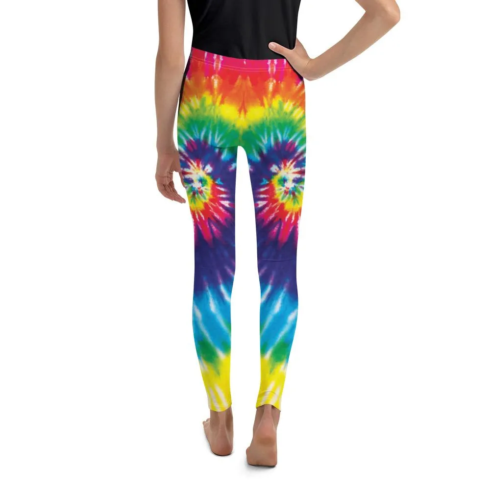 Tie Dye Swirl Youth Leggings