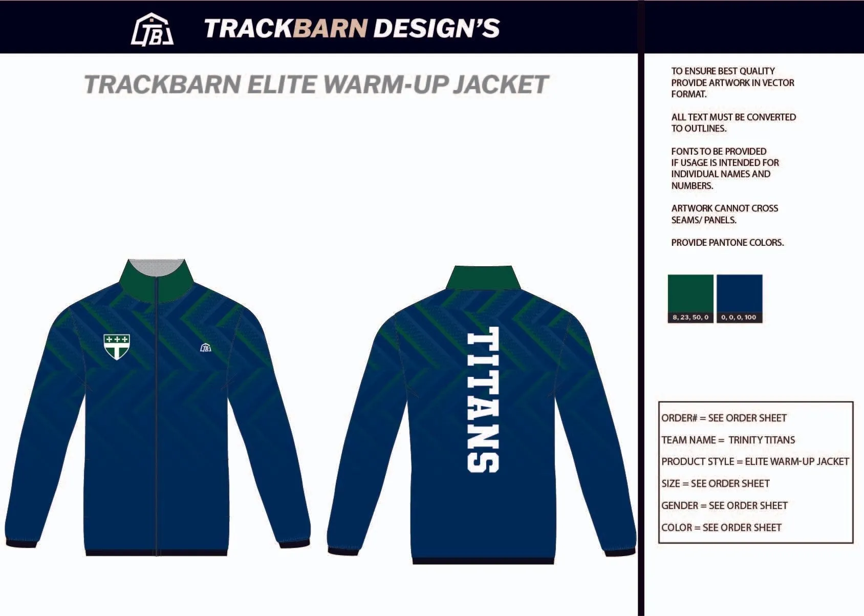 Trinity-Titans- Mens Full Zip Jacket