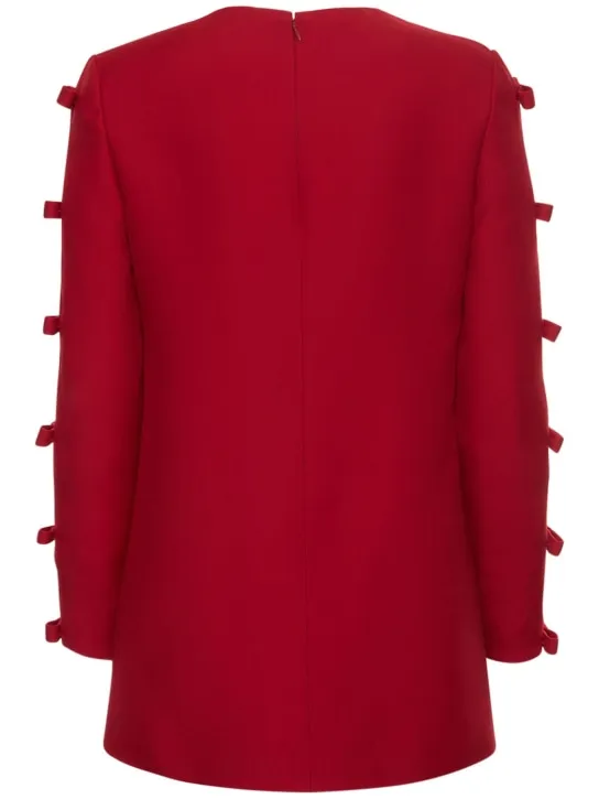 Valentino   Wool &amp; silk crepe bows l/s top 