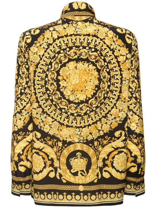 Versace   Baroque print silk shirt 