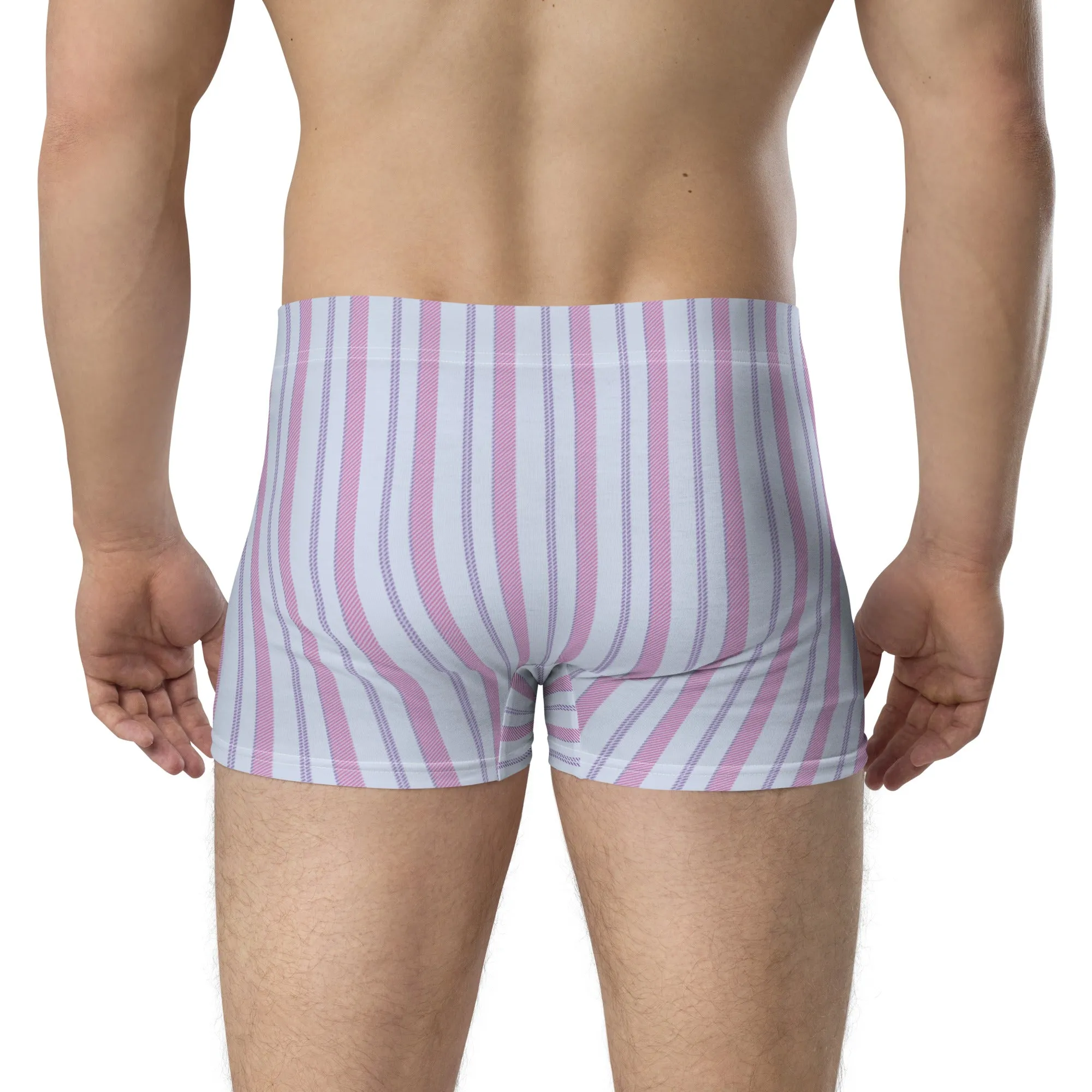 Vertical striped boxer briefs for men