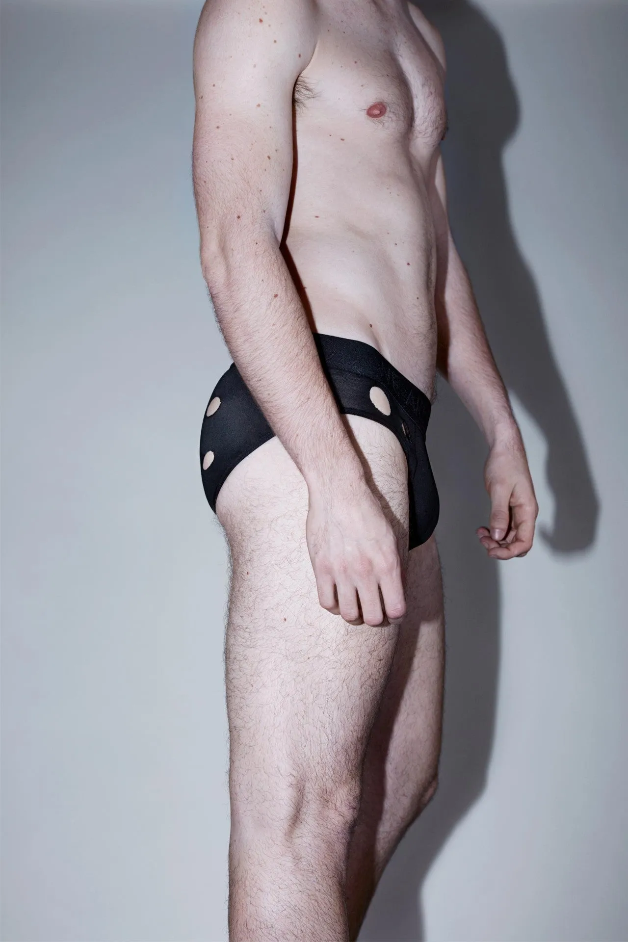 WE ARE SPASTOR BLACK BRIEF W/ HOLES