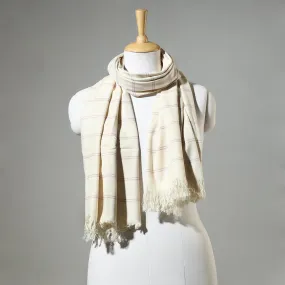 White - Traditional Handloom Karbi Anglong Eri Silk Stole