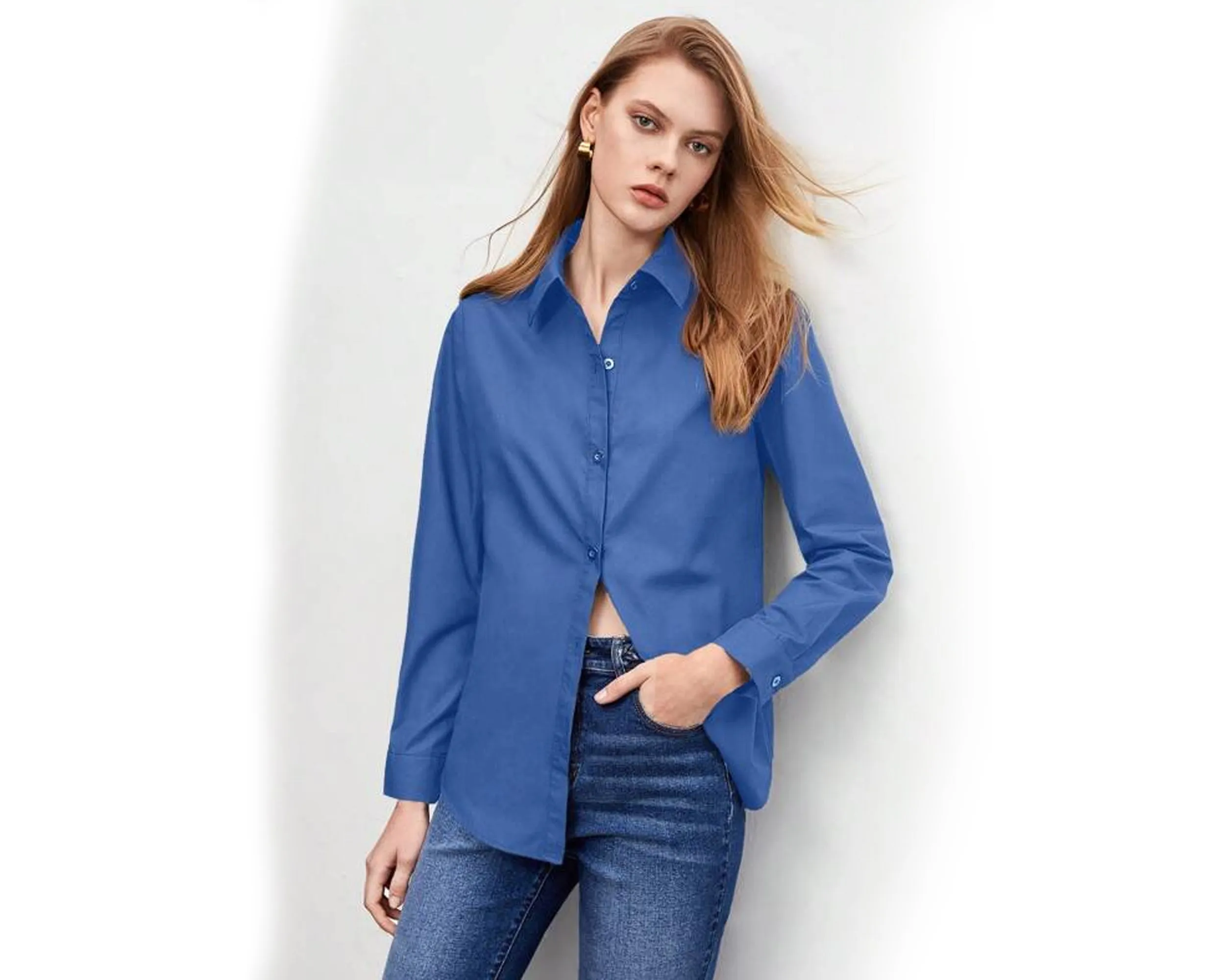 Women Cotton Oversized Shirt