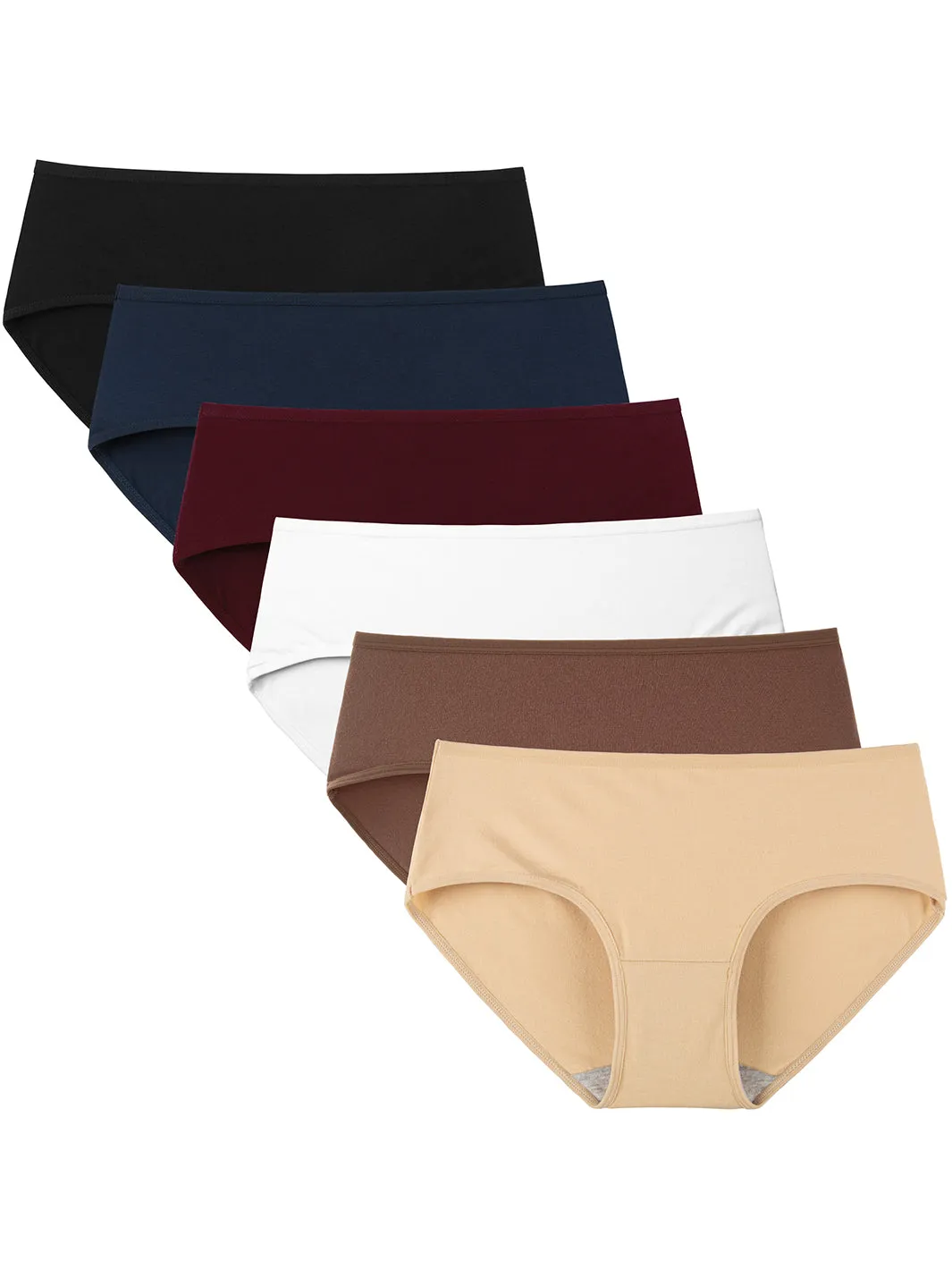 Women's Cotton Mid Waist Hipster 6-Pack（Copy）