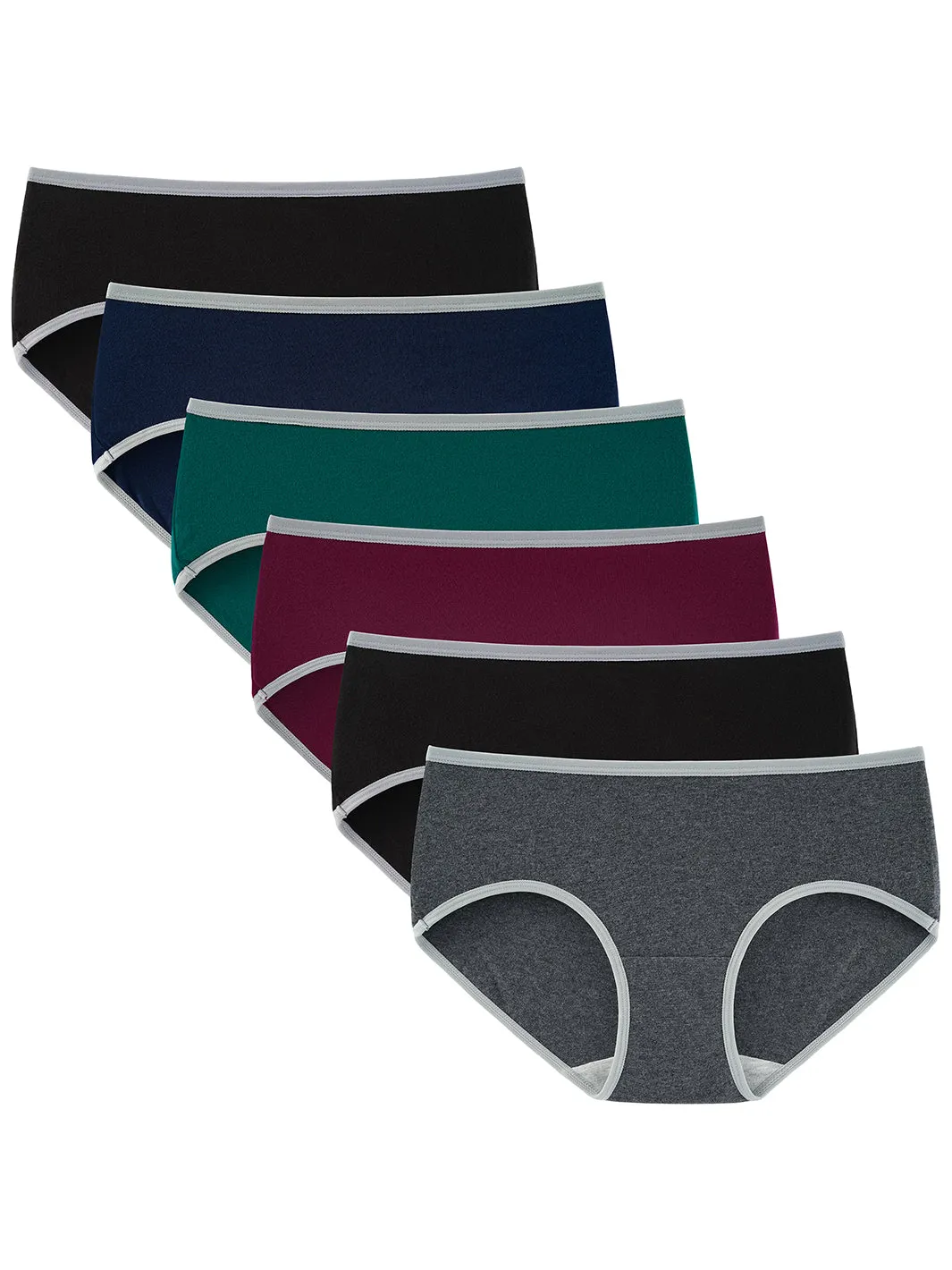 Women's Cotton Mid Waist Hipster 6-Pack（Copy）