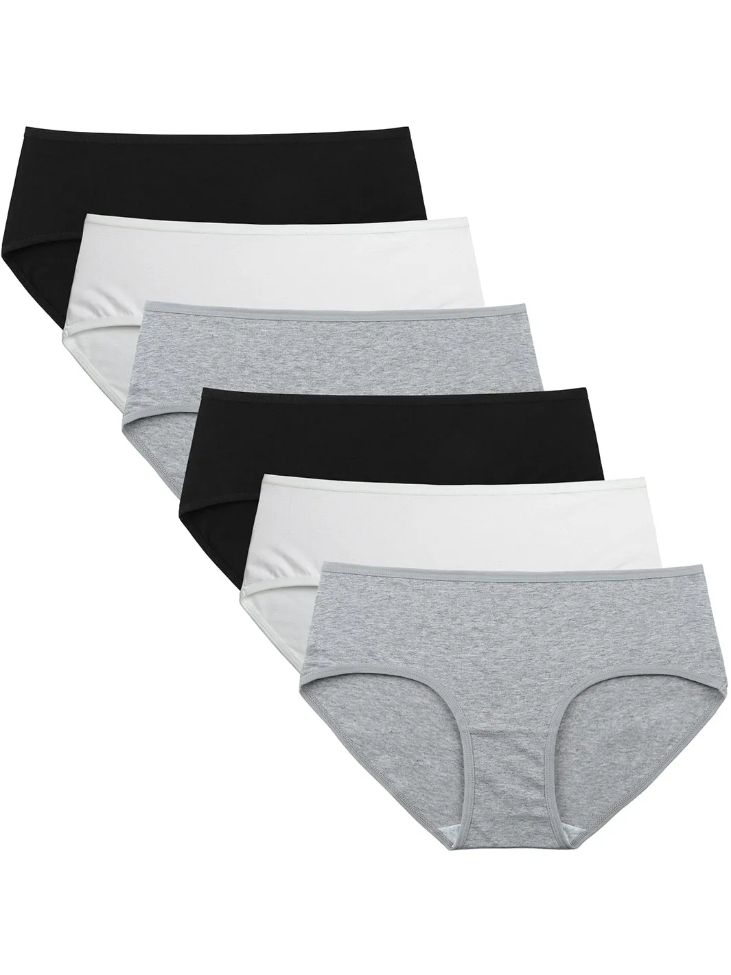 Women's Cotton Mid Waist Hipster 6-Pack（Copy）