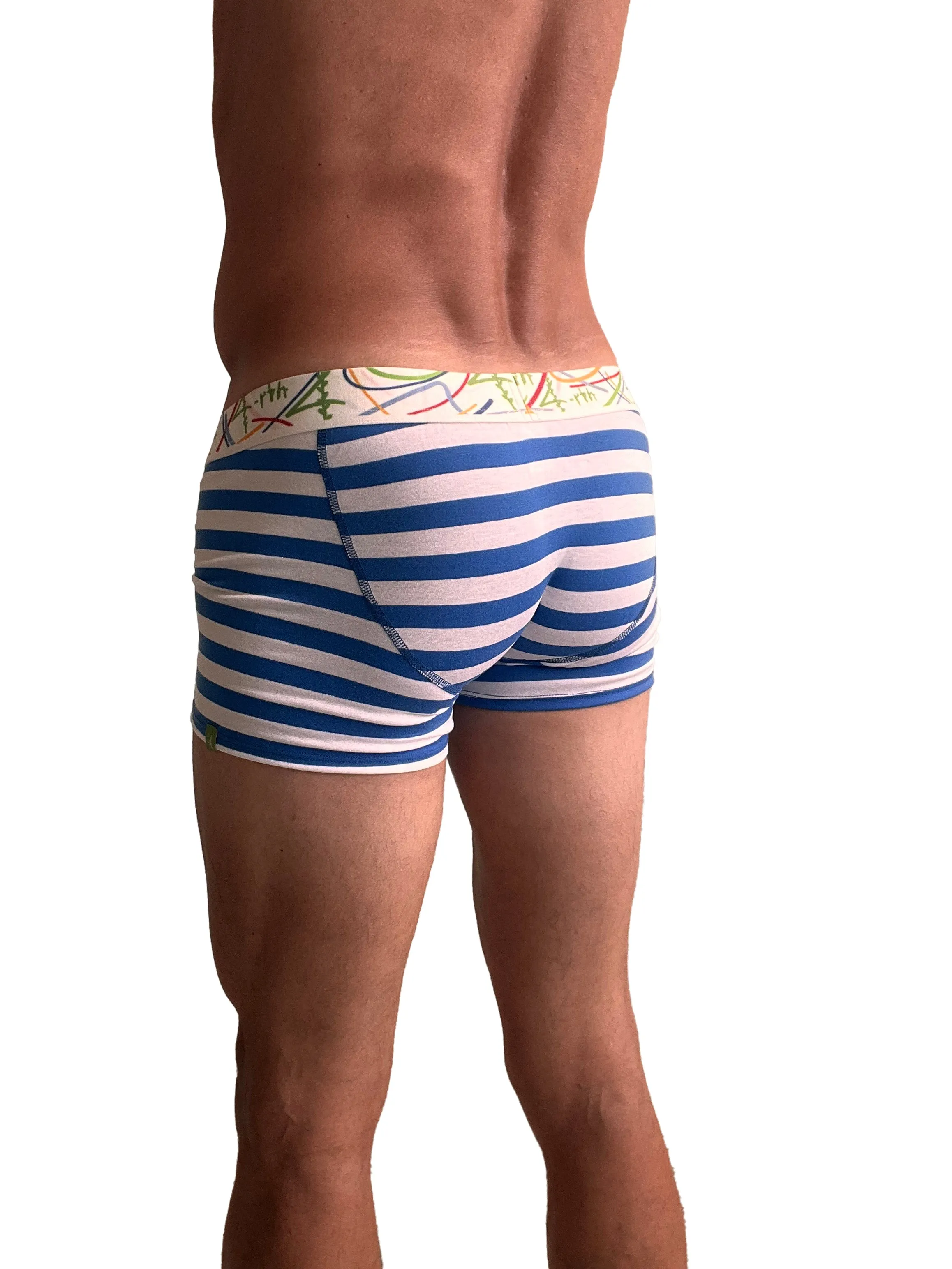 Zen Boxer Brief (Nautical Blue Stripe)