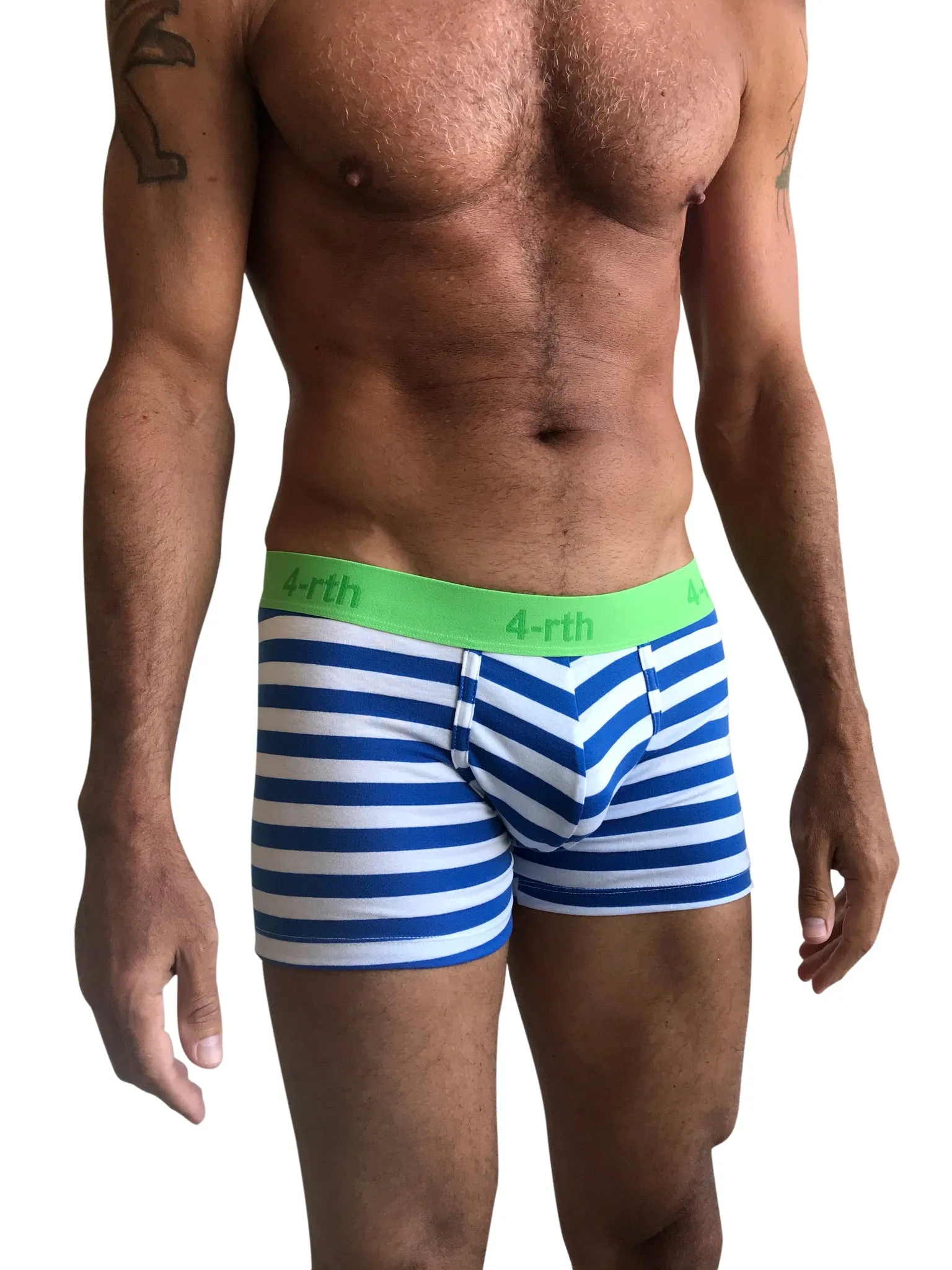 Zen Boxer Brief (Nautical Blue Stripe)