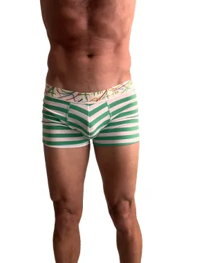 Zen Boxer Brief (Nautical Green Stripe)