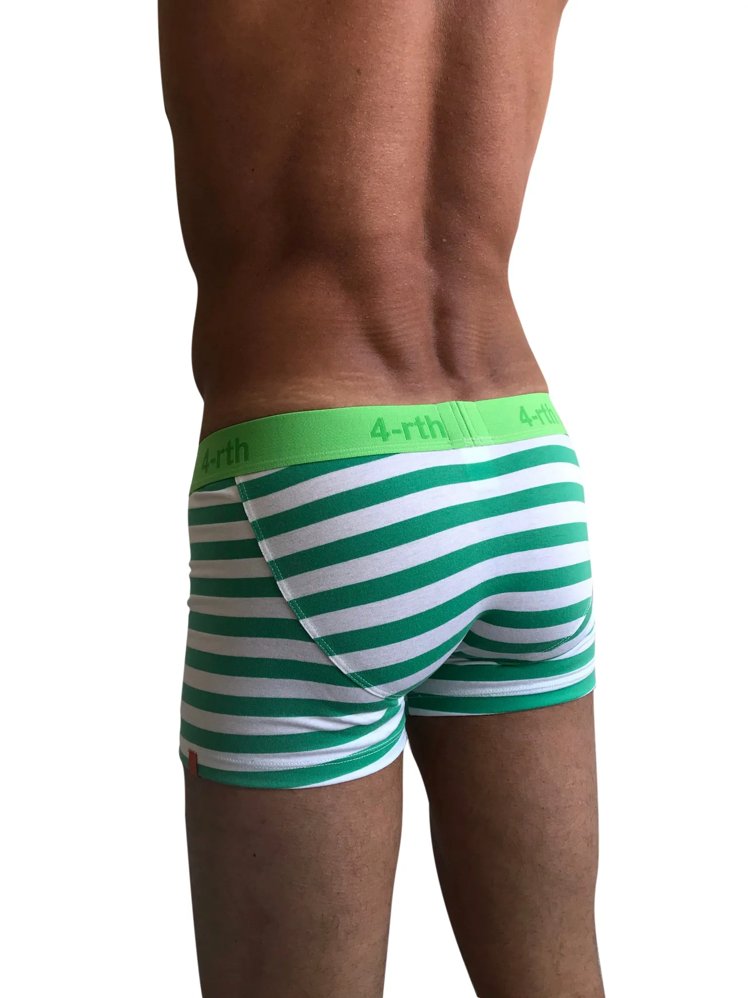 Zen Boxer Brief (Nautical Green Stripe)